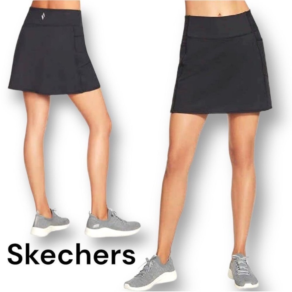 Sketchers Skort Go Walk Women's Black Go Flex High Waist Athletic XL UPF 40+